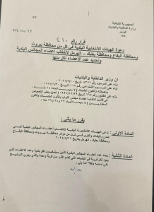 تحديد مواعيد الانتخابات البلدية في هذه المناطق