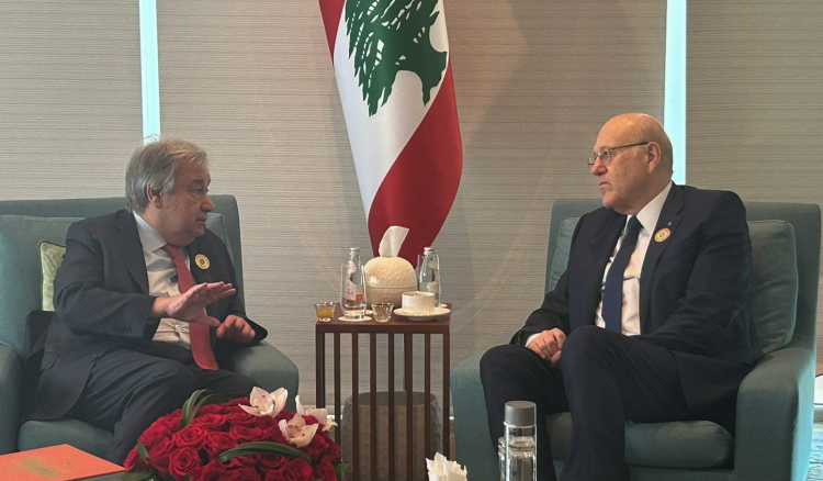 ميقاتي يلتقي غوتيريس... والجبهة الجنوبية محور اللقاء