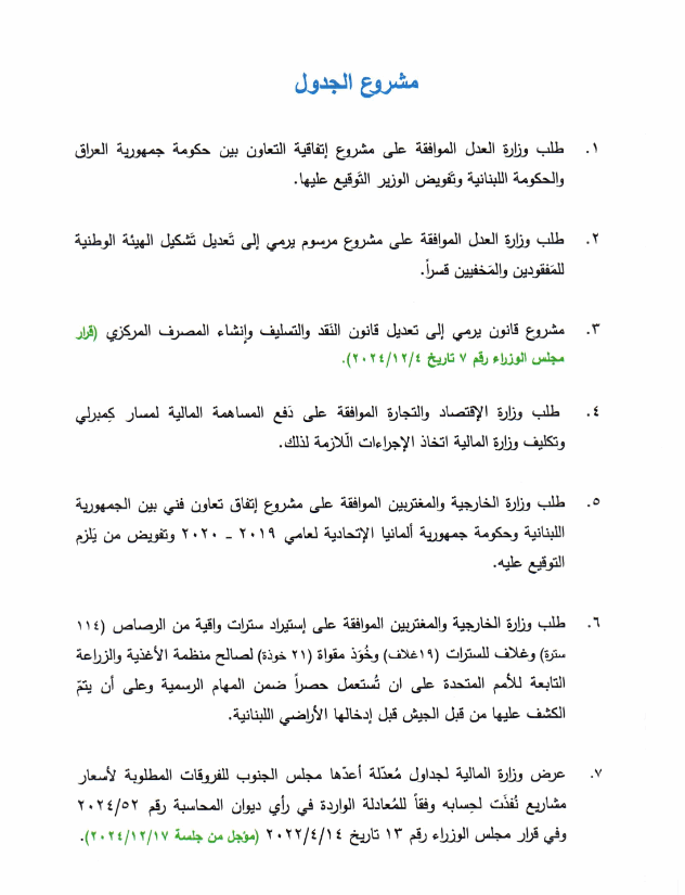 جلسة حكومية مرتقبة… إليكم جدول الأعمال