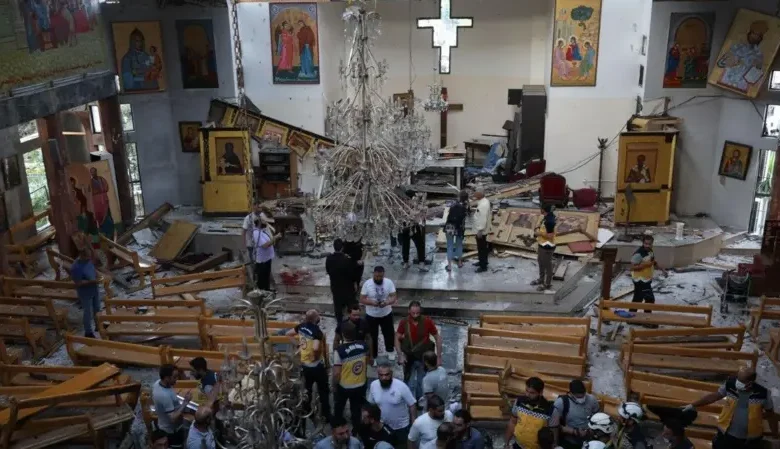 بالفيديو: تفج.ير كنيسة مار الياس في دمشق...ارتفاع حصيلة الضحايا وسط دعوات للوحدة والإتحاد!