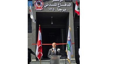 الحجار يدشن مركزاً للدفاع المدني ويؤكد الاستعدادات للانتخابات