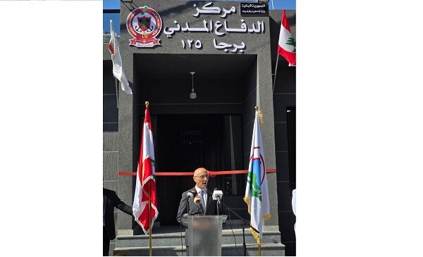 الحجار يدشن مركزاً للدفاع المدني ويؤكد الاستعدادات للانتخابات