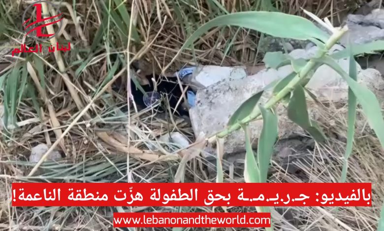 بالفيديو: جـ.ر.يـ.مـ.ـة بحق الطفولة هزّت منطقة الناعمة وبيان من قوى الأمن الداخلي!... هزّت جـ.ر.يـ.مـ.ـة سكان منطقة الناعمة مساء أمس بحادثة تقشعر لها الأبدان، وضحيتان تدمع العيون لبرائتها.