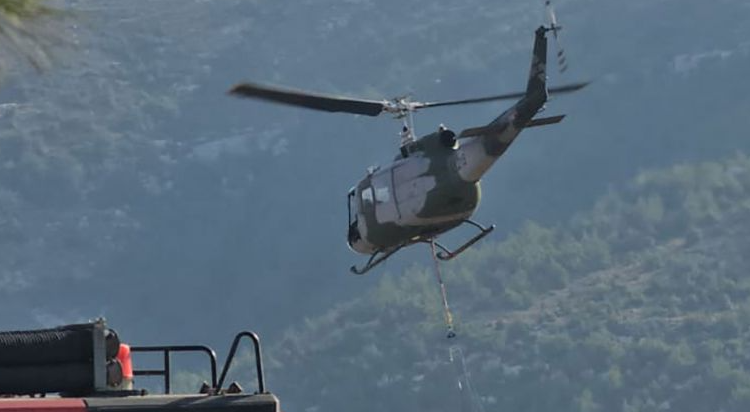 الجيش يعلن إخماد حرائق في عدد من البلدات