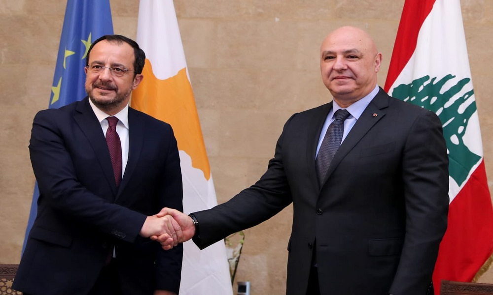 توقيع اتفاقية بين الرئيسين عون وخريستودوليدس حول ترسيم الحدود البحرية لبيروت وقبرص