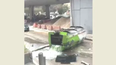 سقوط غير متوقع لصهريج مازوت في هذه المنطقة