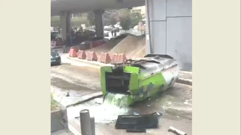 سقوط غير متوقع لصهريج مازوت في هذه المنطقة