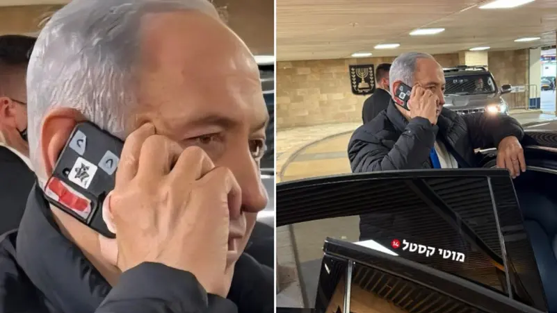 صورة لنتنياهو يغطي كاميرا هاتفه بشريط لاصق تشعل مواقع التواصل