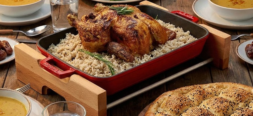 دجاج محشي على سفرة رمضان… فخامة الطعم في طبق واحد