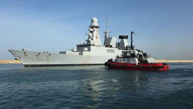 تعاون عسكري بحري بين الجيش اللبناني والفرقاطة الفرنسية FORBIN