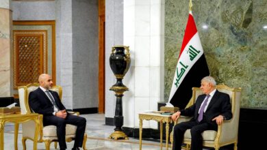 رئيس الجمهورية العراقي يتسلم أوراق اعتماد السفير اللبناني