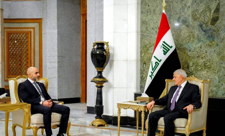 رئيس الجمهورية العراقي يتسلم أوراق اعتماد السفير اللبناني