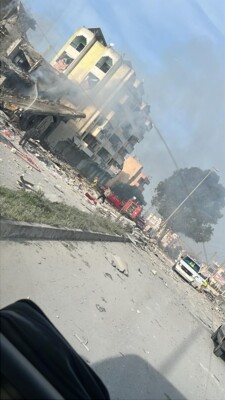 قطع طريق دير الزهراني بسبب الغارات الاسرائيلية