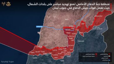 أفيخاي أدرعي ينشر خارطة لمناطق الاعتداءات الإسرائيلية