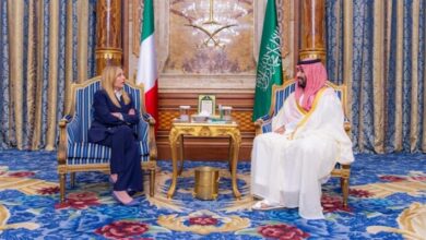 بن سلمان بحث مع ميلوني بتداعيات التصعيد العسكري على الملاحة الدولية وإمدادات الطاقة