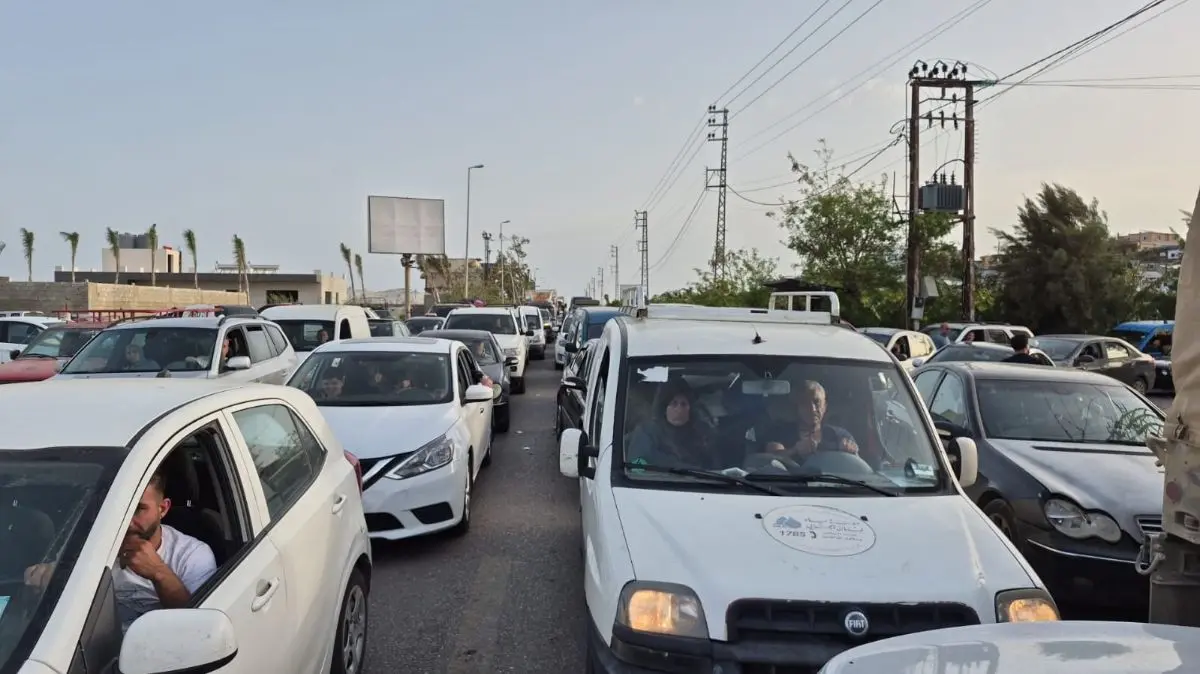 أرتال السيارات وصلت الى عدلون