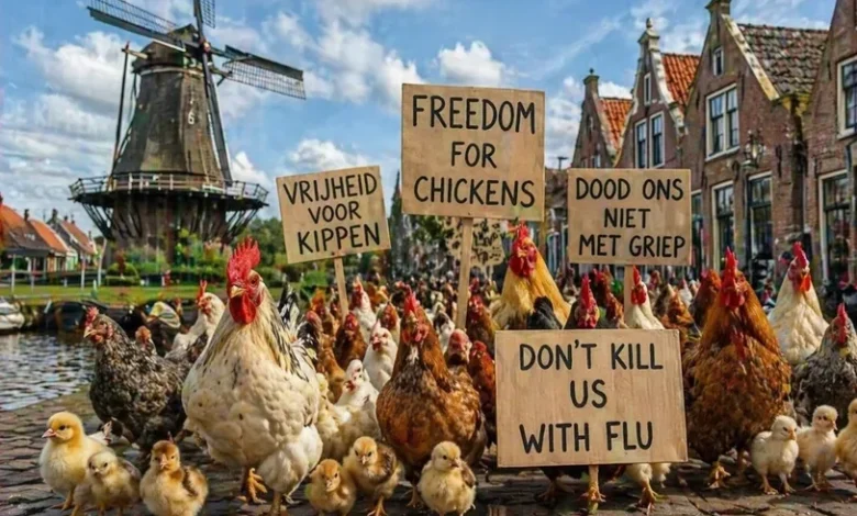 هولندا تقرر الإفراج عن دجاج الحظائر بسبب إنفلونزا الطيور