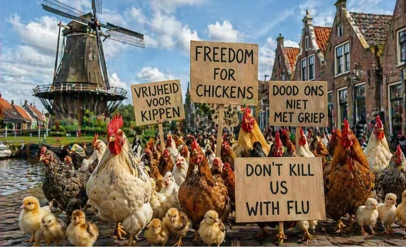 هولندا تقرر الإفراج عن دجاج الحظائر بسبب إنفلونزا الطيور