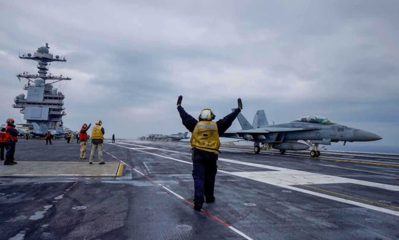 بيانات ملاحية: حاملة الطائرات جورج بوش في البحر الأبيض المتوسط