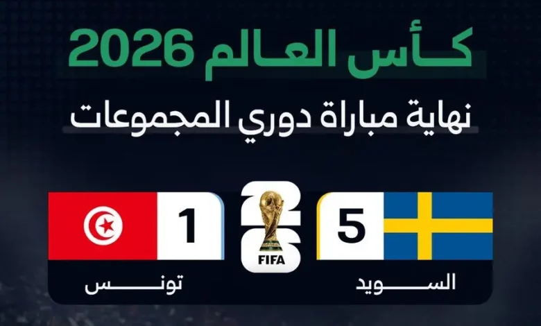 مونديال 2026: فوز السويد على تونس 5 - 1